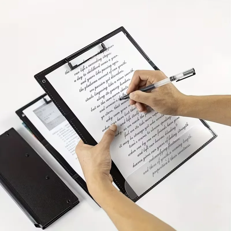 3 Layer Foldable Nursing Clipboard Pocket Size with Pen Holder Elastic Portable Multi Functional Clip Board Stationery Supplies