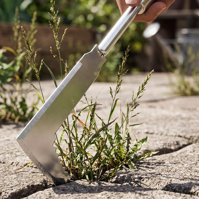 3Pcs L-Shaped Gap Weeding Tool Stainless Steel Manual Weeder Tool For Cleaning Weeds In Yards Agriculture Terraces Lanes