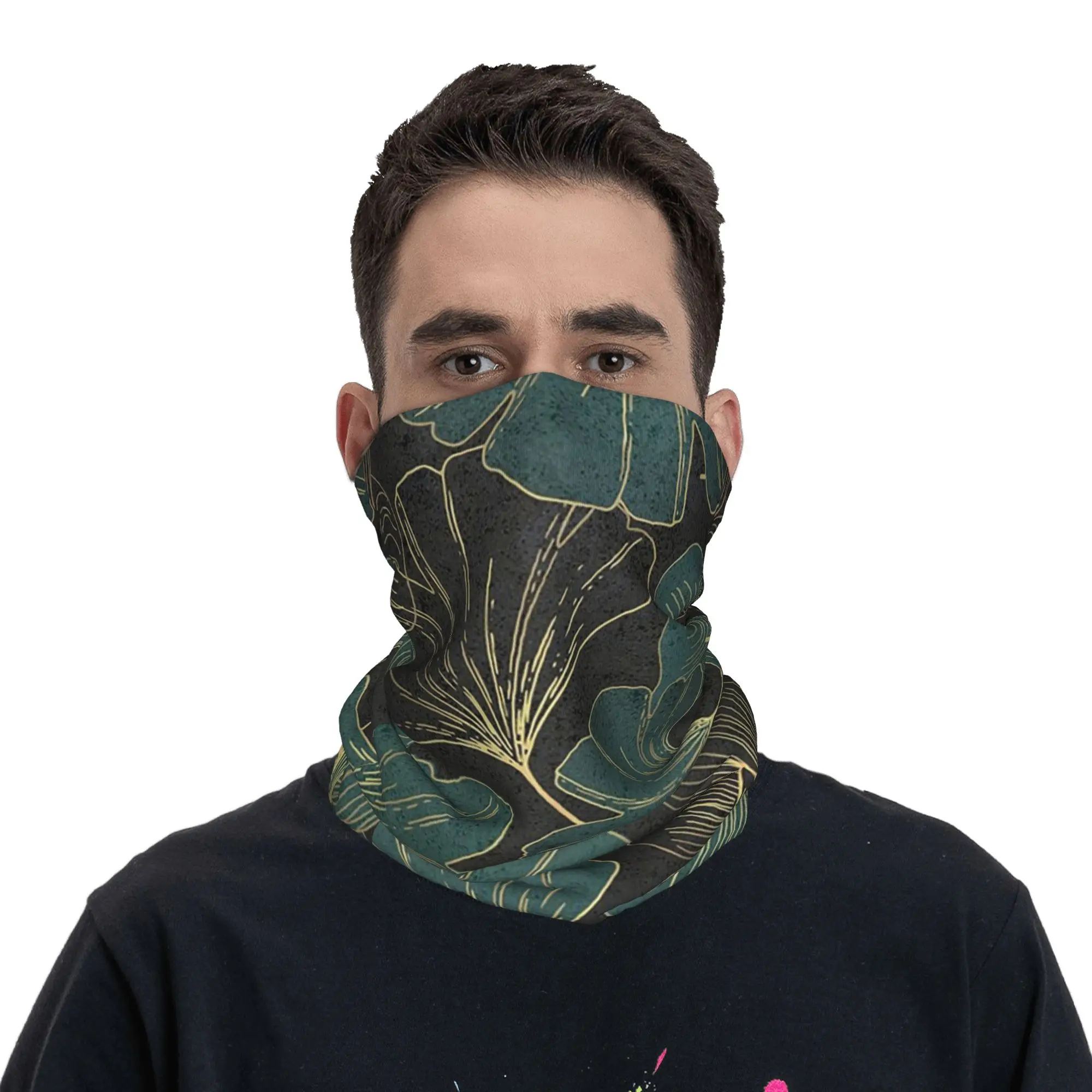 

Gingko Ginkgo Leaf Biloba Leaves Art Bandana Neck Gaiter Printed Mask Scarf Headwear Outdoor Sports Unisex Adult Washable