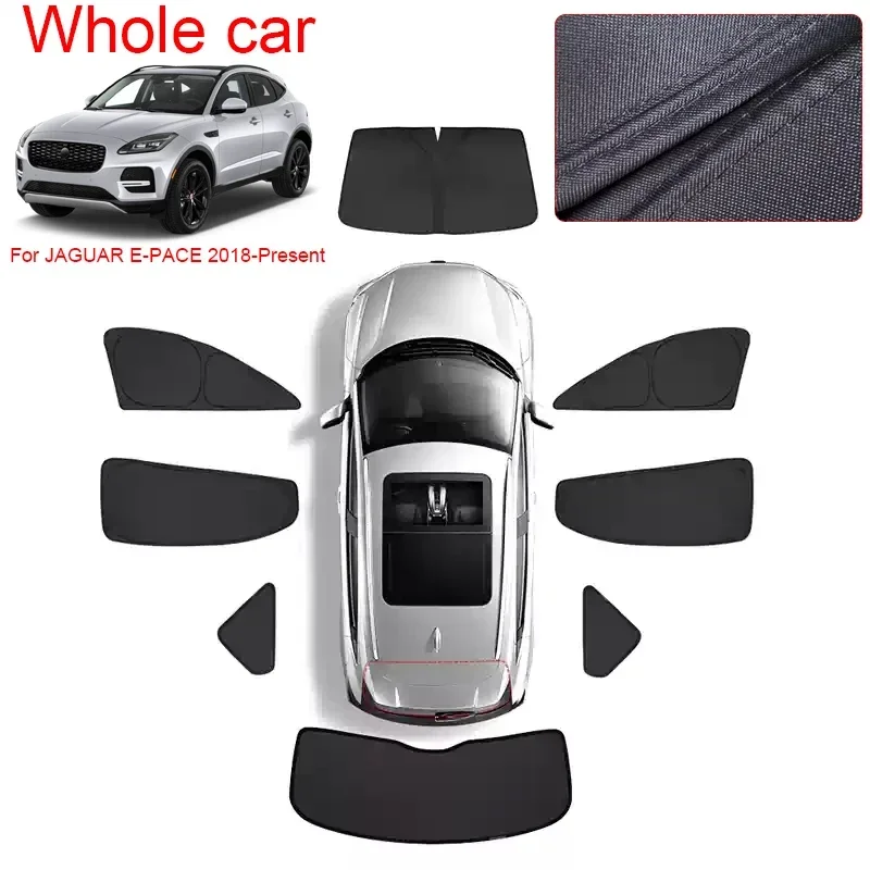 Car Black Window Privacy Sunshade Anti-UV Heat Insulation For JAGUAR E-PACE 2018-Present Auto Protect Cover Interior Accessory