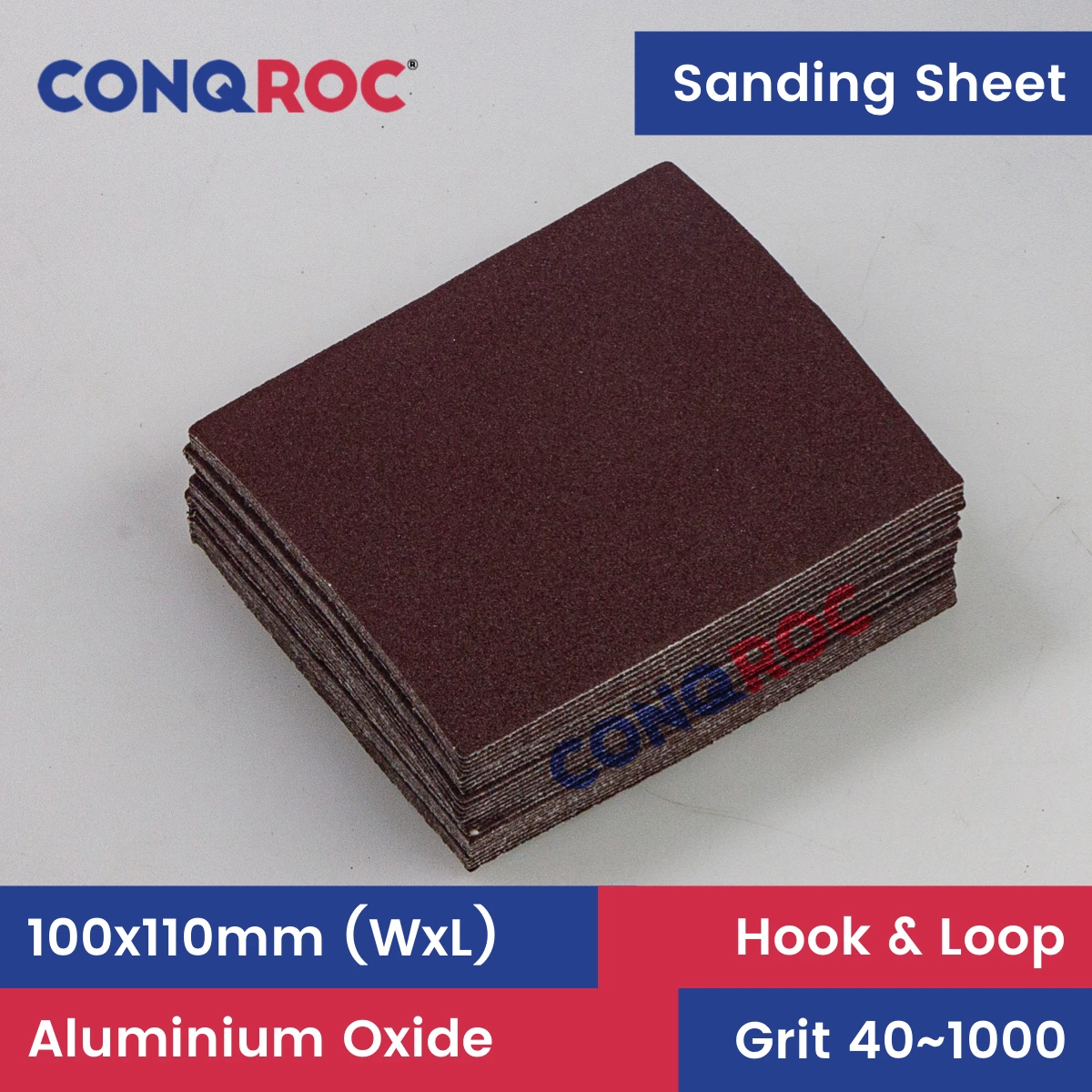 

25 Pieces 100x110mm Sanding Sheets Aluminum Oxide Dry Sanding Papers Hook and Loop Grit 40~1000
