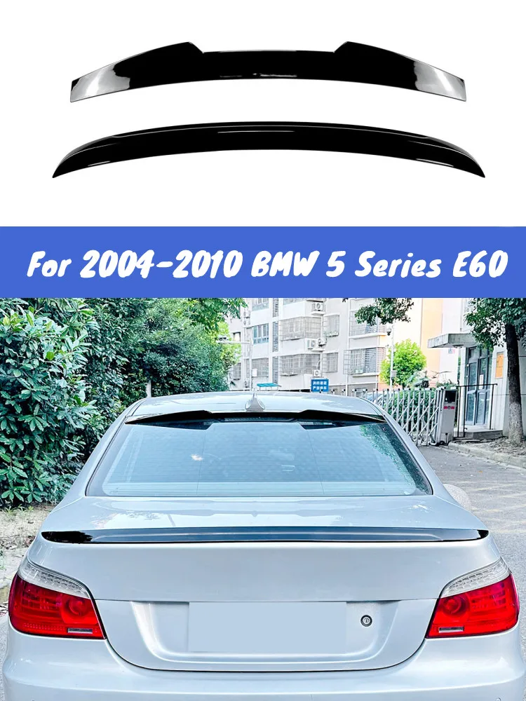 Couvercle de coffre arrière de voiture, ailes de becquet de toit en carbone noir, accessoires de réglage, pour BMW série 5 E60 520i 525i 530i 528i 2004 – 2010