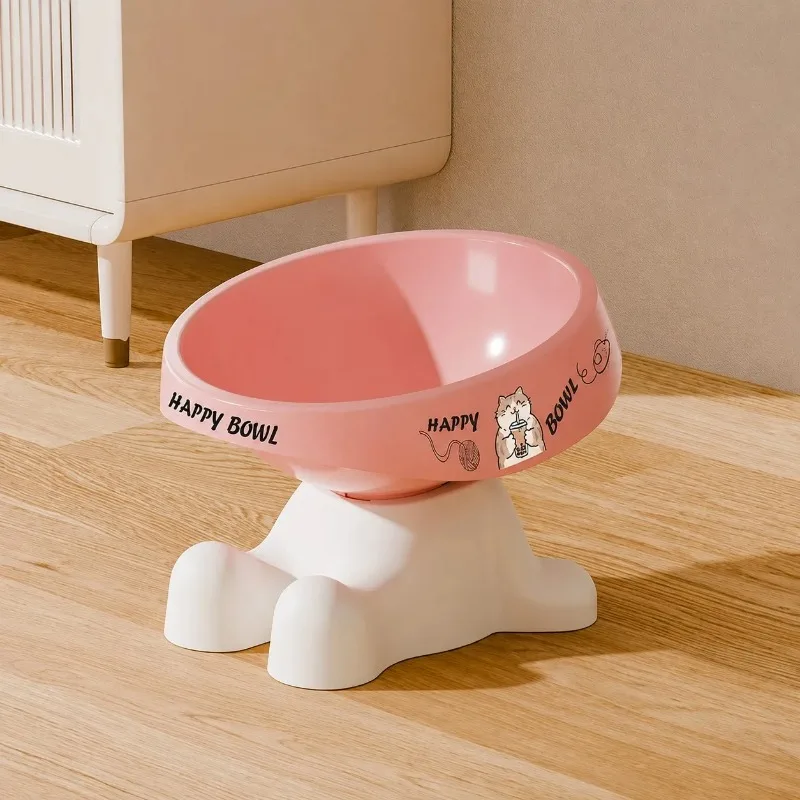 Niedlicher erhöhter Futternapf für Haustiere, erhöhter Nackenschutz, rutschfester Haustiernapf, geeignet für mittelgroße und kleine Hunde und Katzen zum Trinken. – Detail 15
