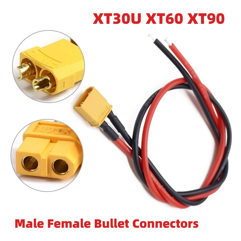 5/10 Stück Stecker und Buchsen Bullet-Verbinder XT30U XT60 XT90 Kabelanschlüsse für RC Lipo Akku Drohnen Flugzeug Zubehörteile