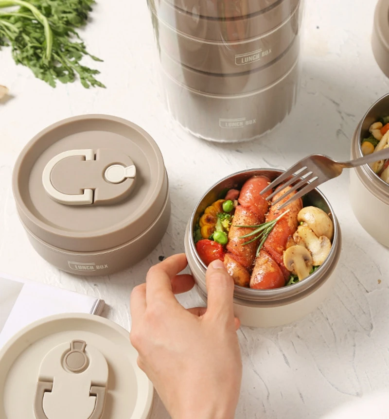 304 Stainless Steel Multi-Layer Insulation And Leak-Proof Lunch Box Portable Large-Capacity Office Worker Student