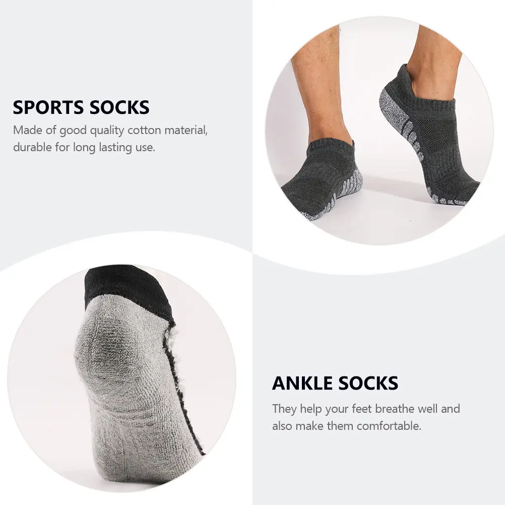6Pairs Breathable Running Socks Premium Cotton Material Soft Comfortable Ankle Socks for Men Women Joggers Cyclists Office