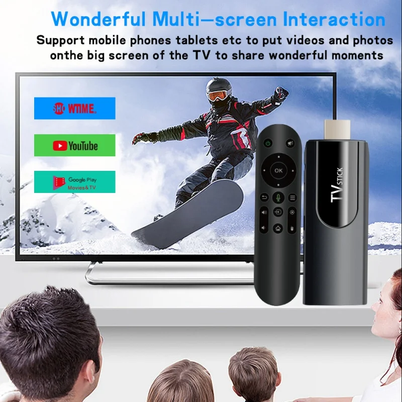 MX10 Mini TV Stick H618 Quadcore Android 13 ATV 4K HD 2G 16G TV Box 2,4G 5G Dual Wifi Smart Media Player receptor TV para Youtube