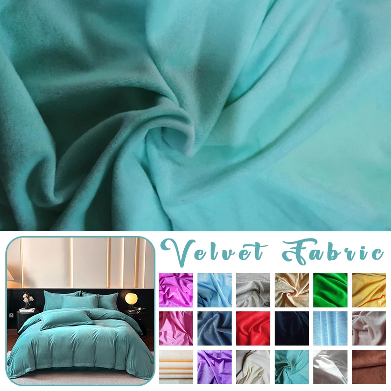 1M Weicher Glatter Samtstoff Kurzplüsch-Stoff DIY Bastelmaterial Kissenbezug Kleidung Mantel Futter Sofabezug Taschenmaterial Zubehör – Detail 2