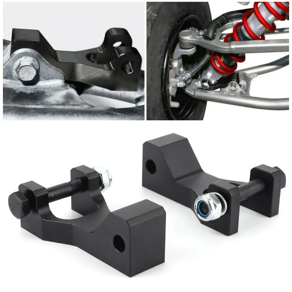 2pcs 3.5in Drop Front Lowering Block Bracket Kit 2in Track Widening Metal Front Lowering Kit ATV Lowering Bracket For ATV