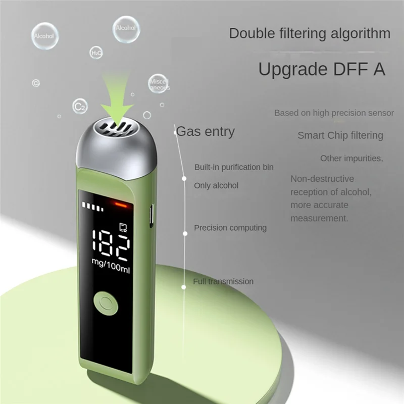 MLGB-Breath Alkoholtester, wiederaufladbarer Alkoholtester, Alkoholtestwerkzeuge mit LCD-Display