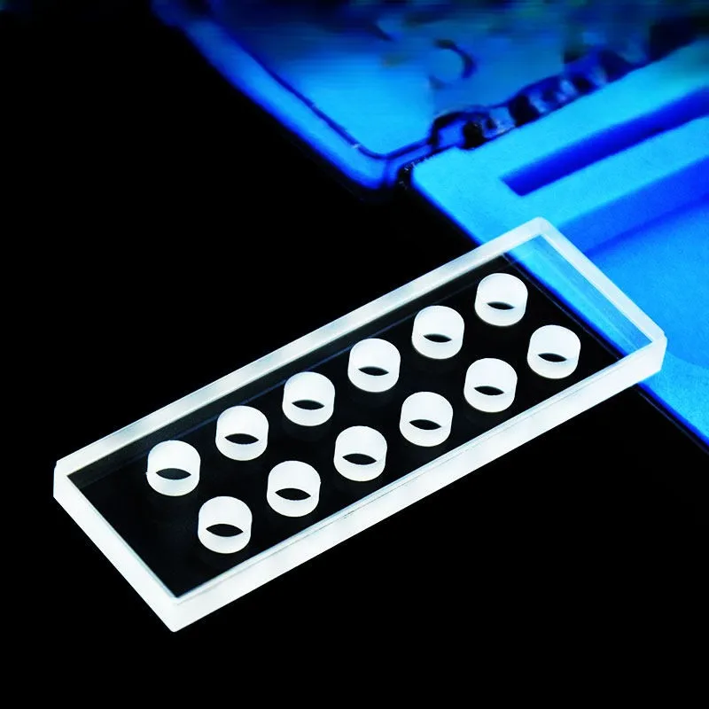 Quartz porous sample cell colorimetric dish reflection fluorescence solid detection transmittance UV high transmittance