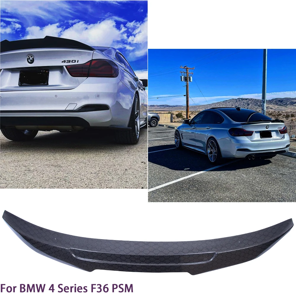 

For BMW 4 Series F36 4Door Cran Coupe PSM Style Honeycomb Carbon Fiber Rear Spoiler Trunk Wing 2014-2019