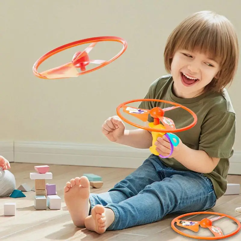 Spin Flying Toy Flying Aerial Disc Toys Saucer & Disc Toys For Kids Propeller Saucer Educational Spinner For Indoor Outdoor