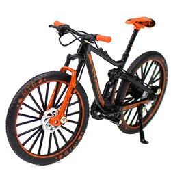 Mini 1:10 Alloy Bicycle Model Diecast Metal Finger Mountain Bike Downhill Bike Adult Collectible Children Toys,Orange