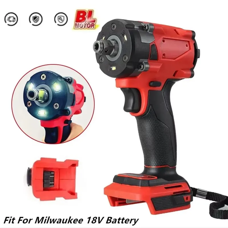

Brushless Impac Wrench 500N.m Electric Driver 1/2" Repair Cordless Screwdriver 4 Gears Power Tools for Milwaukee 18V Battery