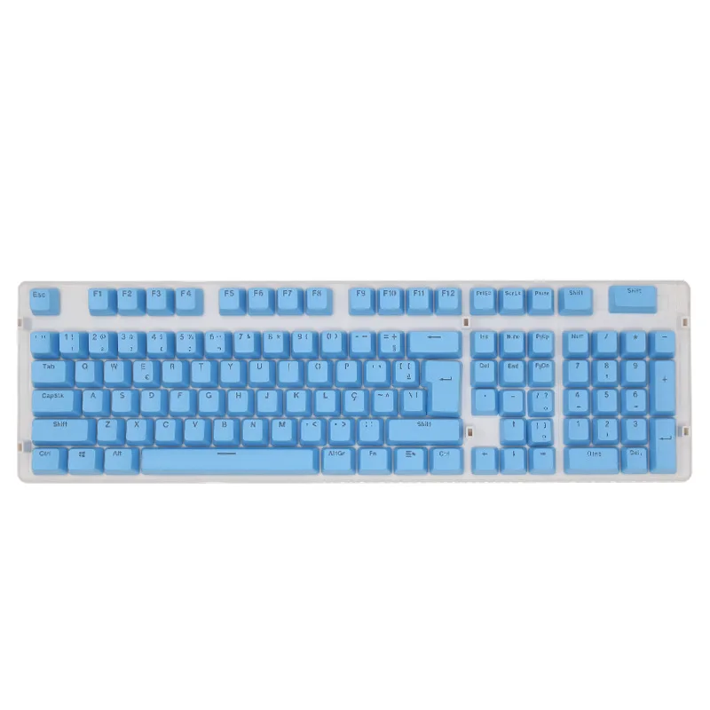 Portuguese Keycaps for Mechanical Keyboard Compatible with MX Switches Double Shot Support Led Lighting Key caps OEM Profile