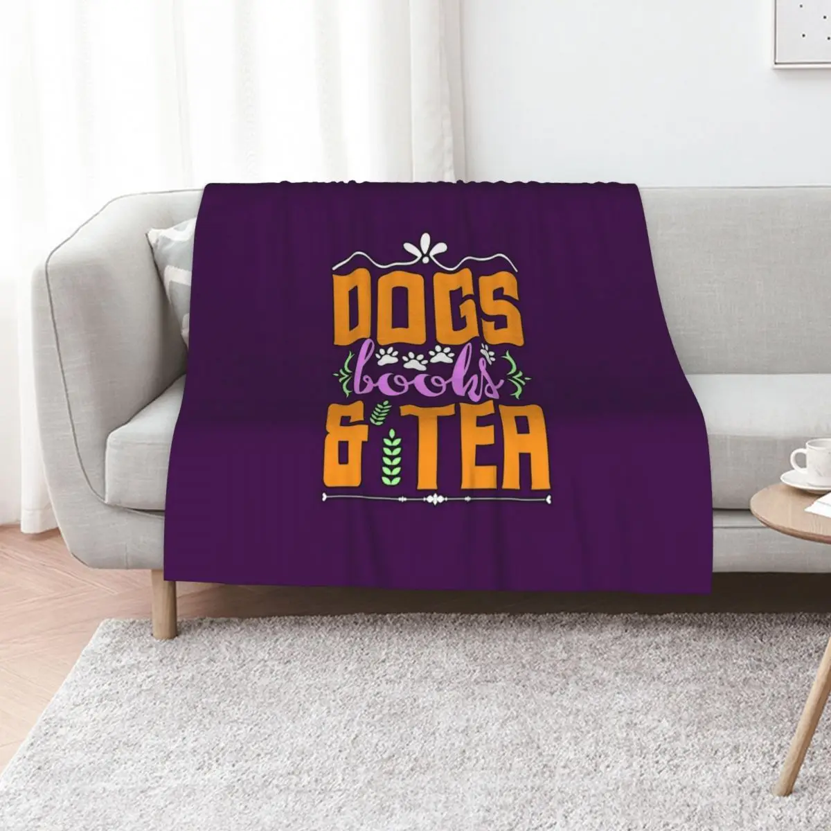 Dogs Books And Tea Lover Essential Throw Blanket Soft Big Loose bed plaid Quilt Luxury Thicken Thins Blankets