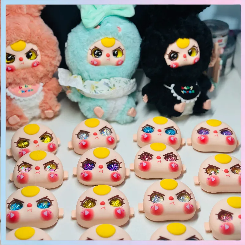 In Stock Suitable For 200% Baby Three Cute Cat Face Expression Handmade Vinyl Faces Substitute High Quality Accessory