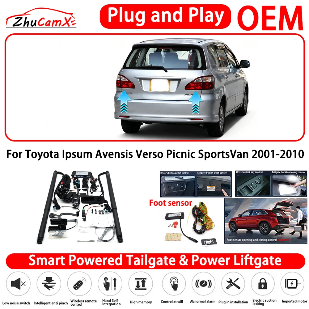 for Toyota Ipsum Avensis Verso Picnic SportsVan 2001-2010 Smart Powered Tailgate Power Liftgate Automatic Rear Trunk Tailgate