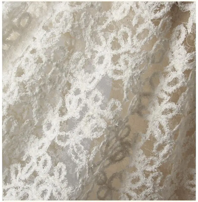 Seaweed Vine Mesh 3D Embroidered Fabric Fashion Creative Designer Fabric