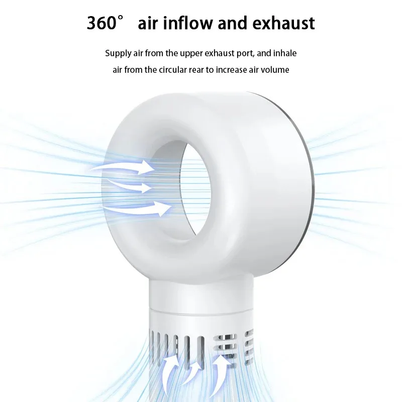 100 Level Bladeless Fan Intelligent Digital Display High-speed Bladeless Portable USB Charging High Wind Power Home 2026 New ﻿ image 4