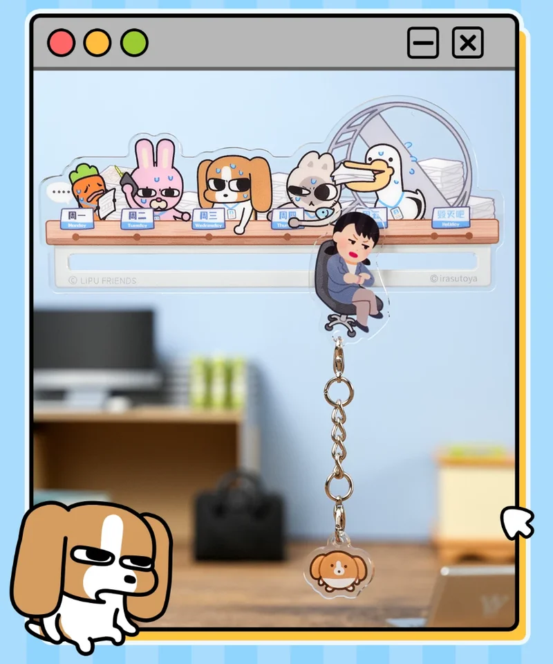 New In Stock Acrylic Fridge Magnet Cartoon Sliding Pendant Week Schedule Decor For Office Home Adult Collection