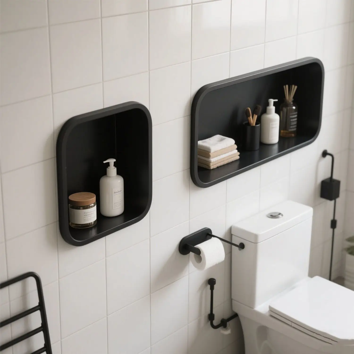 

Embedded Stainless Niche, Recessed Wall Shower Shelf, Seamless Welded Bathroom Caddy, Multi Purpose Metal Storage Box