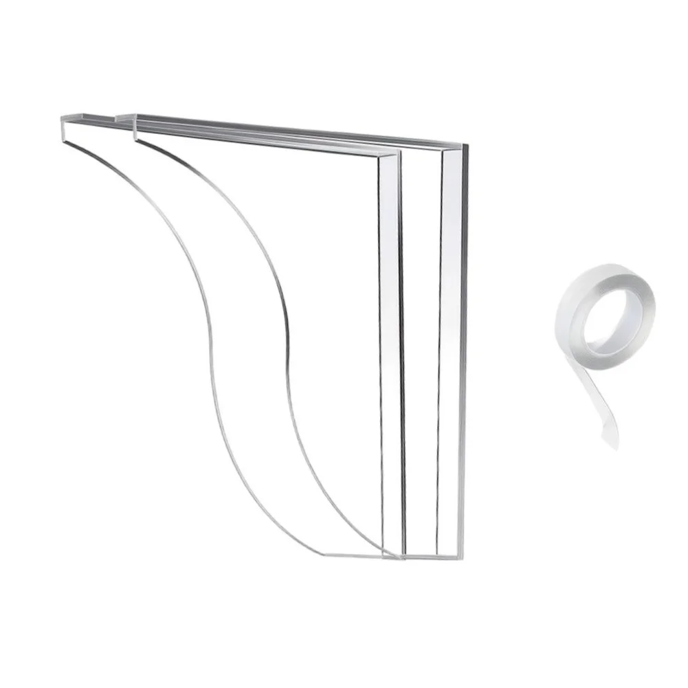 Bathtub For Splash Guard Silicone Transparent for Wall and Tub Gap Filler 8.6 x 7.4 in for non Slip Waterproof Seal