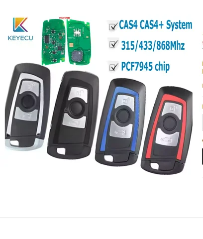 KEYECU FEM BDC CAS4 CAS4+ System Upgraded Smart Remote Car Key for BMW X3 F25 X4 F25 M2 F87 M3 M4 F80 F82 3 Buttons ID49 Chip