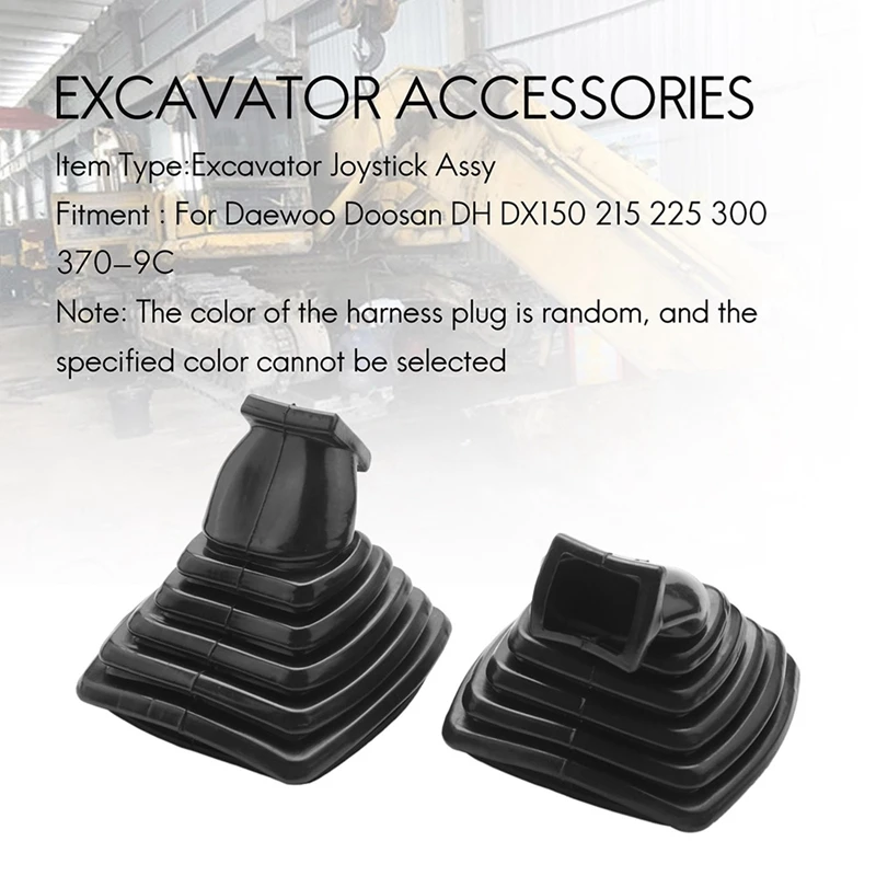 1Set L+R Excavator Joystick Assy With Dust Cover For-Daewoo Doosan-DH DX150 215 225 370-9C