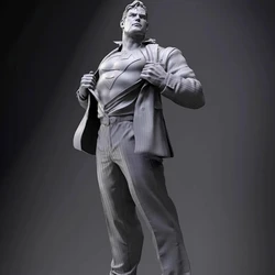 Suit Style Men Full Resin Figure 1/24 Scale 75mm Model Kit Diy Miniatures GK Unassembled and Unpainted Diorama Toys