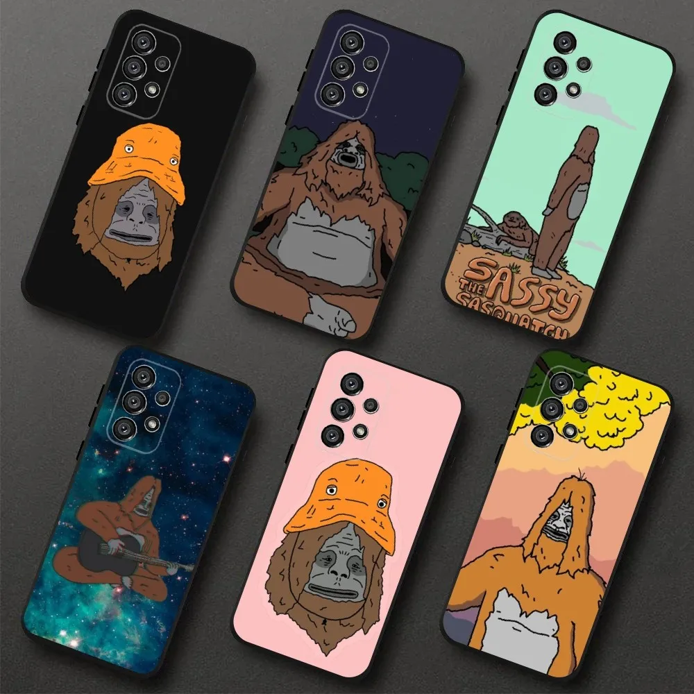 Sassy The Sasquatch Phone Case For Samsung Galaxy A20,A21s,A22,A31,A32,A52,A53,A72,73,A80,A91 Soft Black Cover