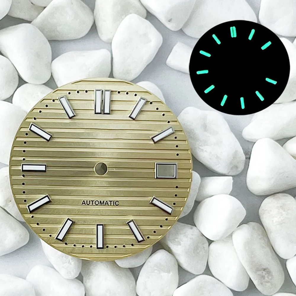 NH Dial 35 29.5mm dial Green luminous date calendar for NH automatic mechanical 36/35 movement NH dial accessories