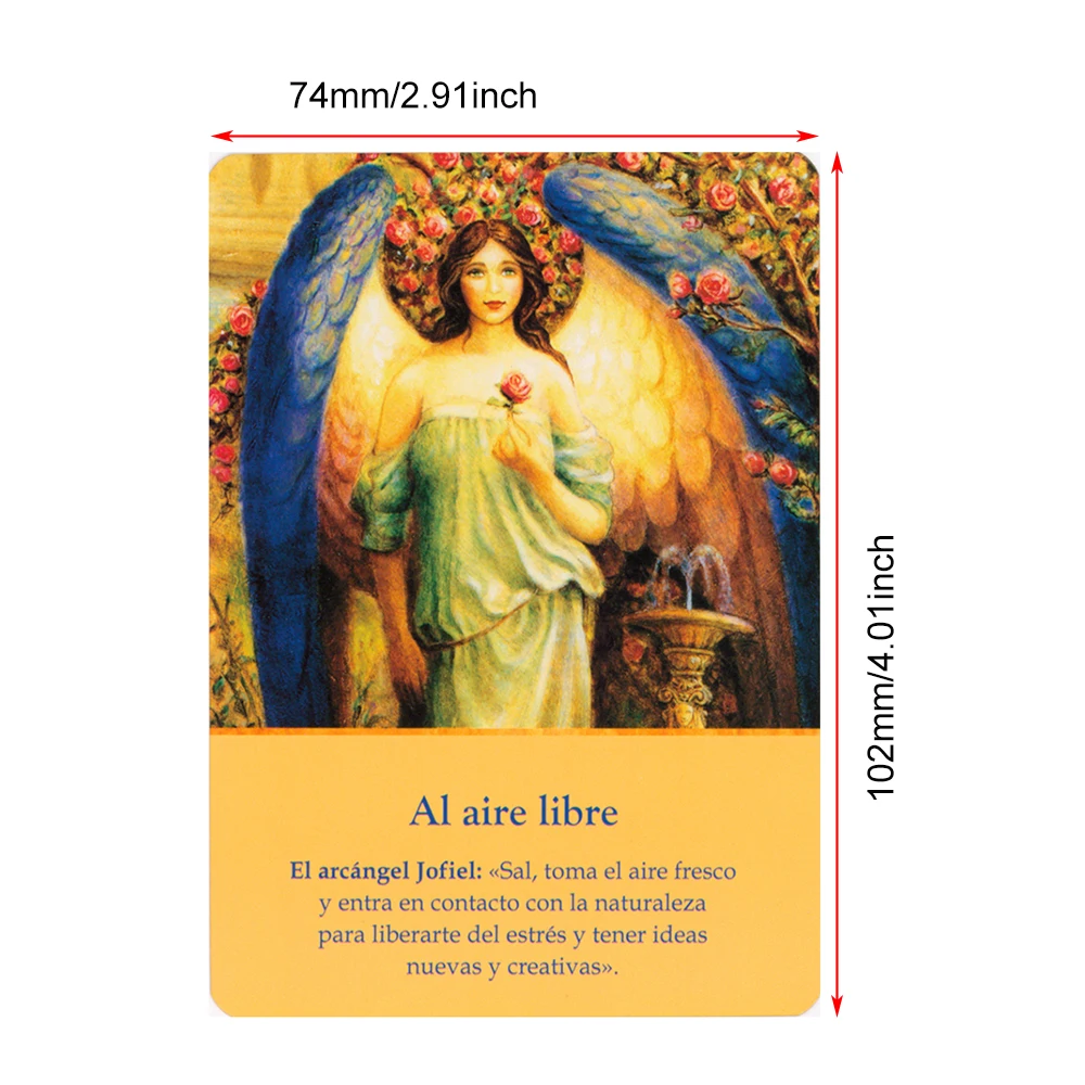 Divinatory Cards of The Archangels - Set of 45 Cards and PDF Guide Book  Spanish Edition Board Games In Tarot Doreen Virtue