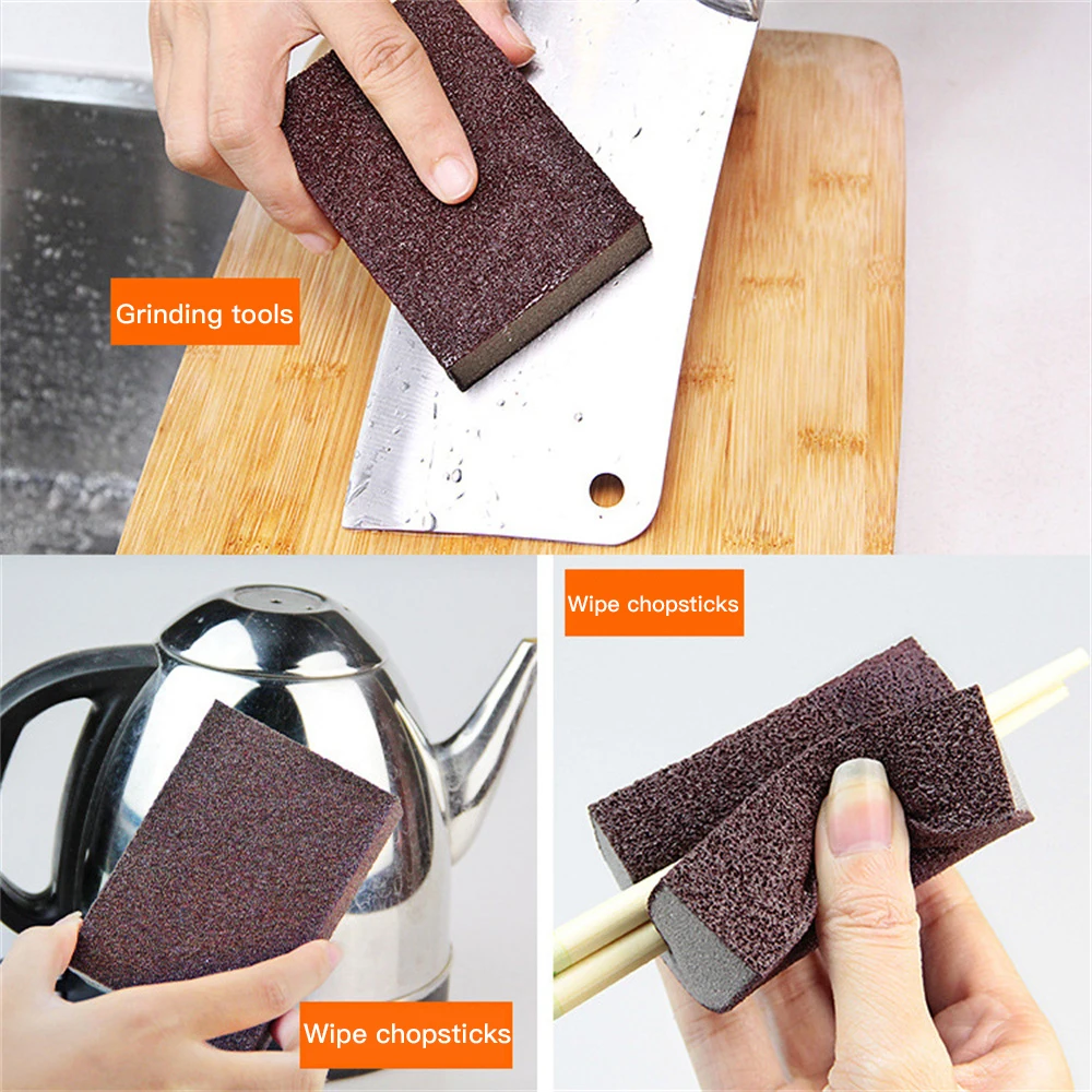 Magic Sponge Kitchen Cleaning Eraser Carborundum Removing Rust Cleaning Sponge Brush Pot Dish Rust Removal Emery Clean Brushes