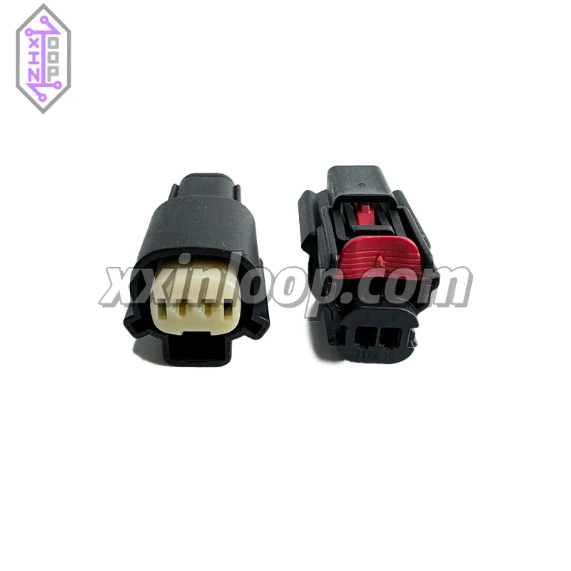 

33471‑0201 2Pin Female Automotive Waterproof Connector Housing 3.5 mm Pitch Black Cable Mount Free‑Hanging Plug Socket