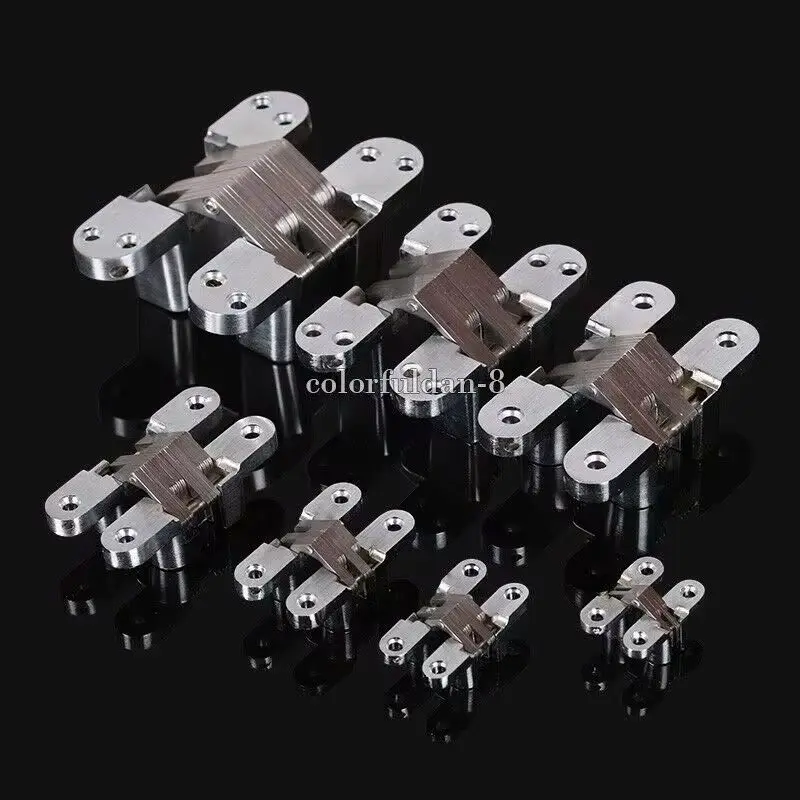 Brand New 10PCS Heavy Duty Hidden Cross Hinges Invisible Concealed Folding Door Hinges Durable