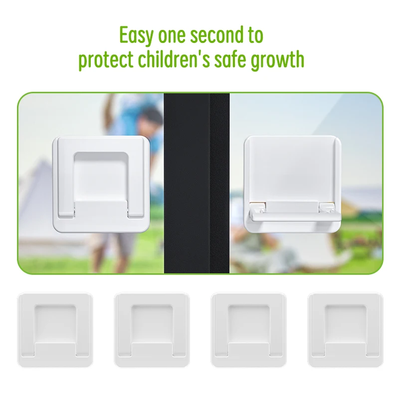 MIRTHBABY Baby Safety Window Slide Locks For Kids Child Proof Patio Sliding Glass Door Lock White