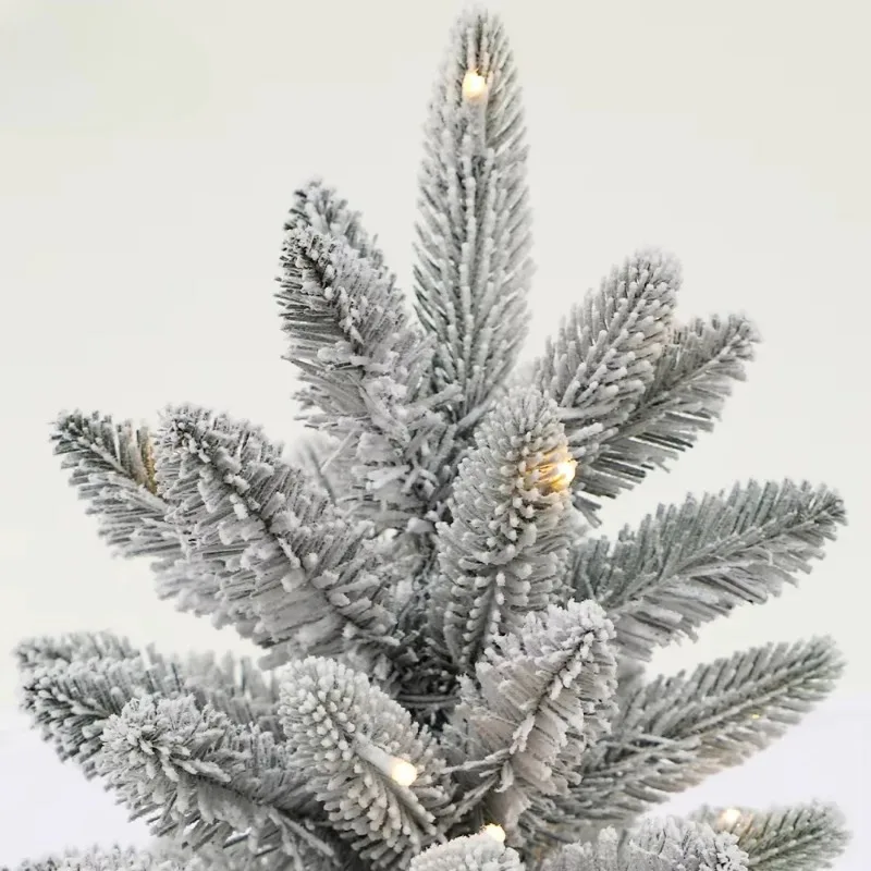 In Stock Slim Artificial Snow Flocked Christmas Tree Indoor Outdoor for Christmas Holiday Decoration Artificial Tree
