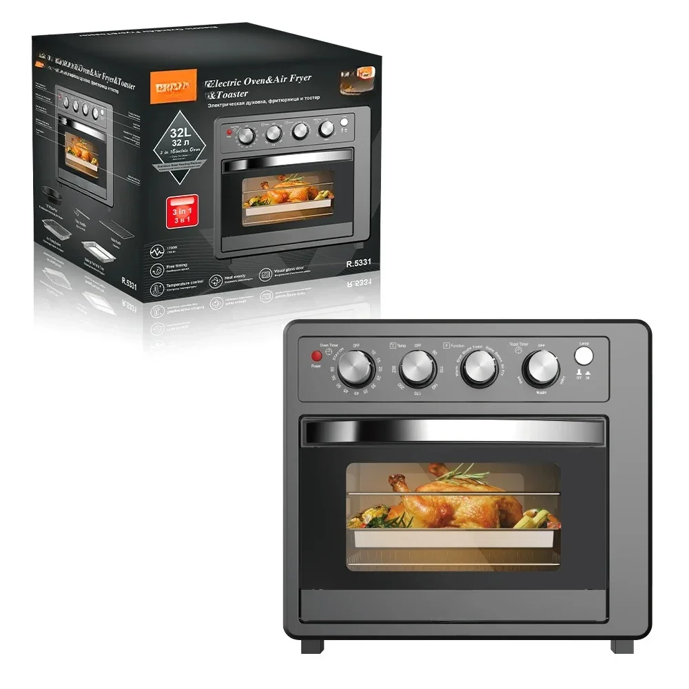 25 liter electric multi-function air fryer oven 3 in 1 toaster 1700w new design microwave oven