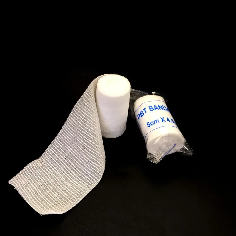 10pcs/lot 5cm X 4.5m Cotton PBT Elastic Bandage Conforming First Aid Gauze For Wound Dressing Emergency Care