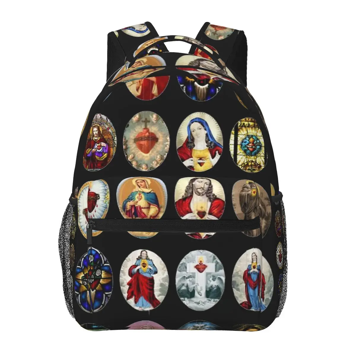 Sacred Heart Of Jesus & Mary Backpack for Girls Boys Travel RucksackBackpacks for Teenage school bag