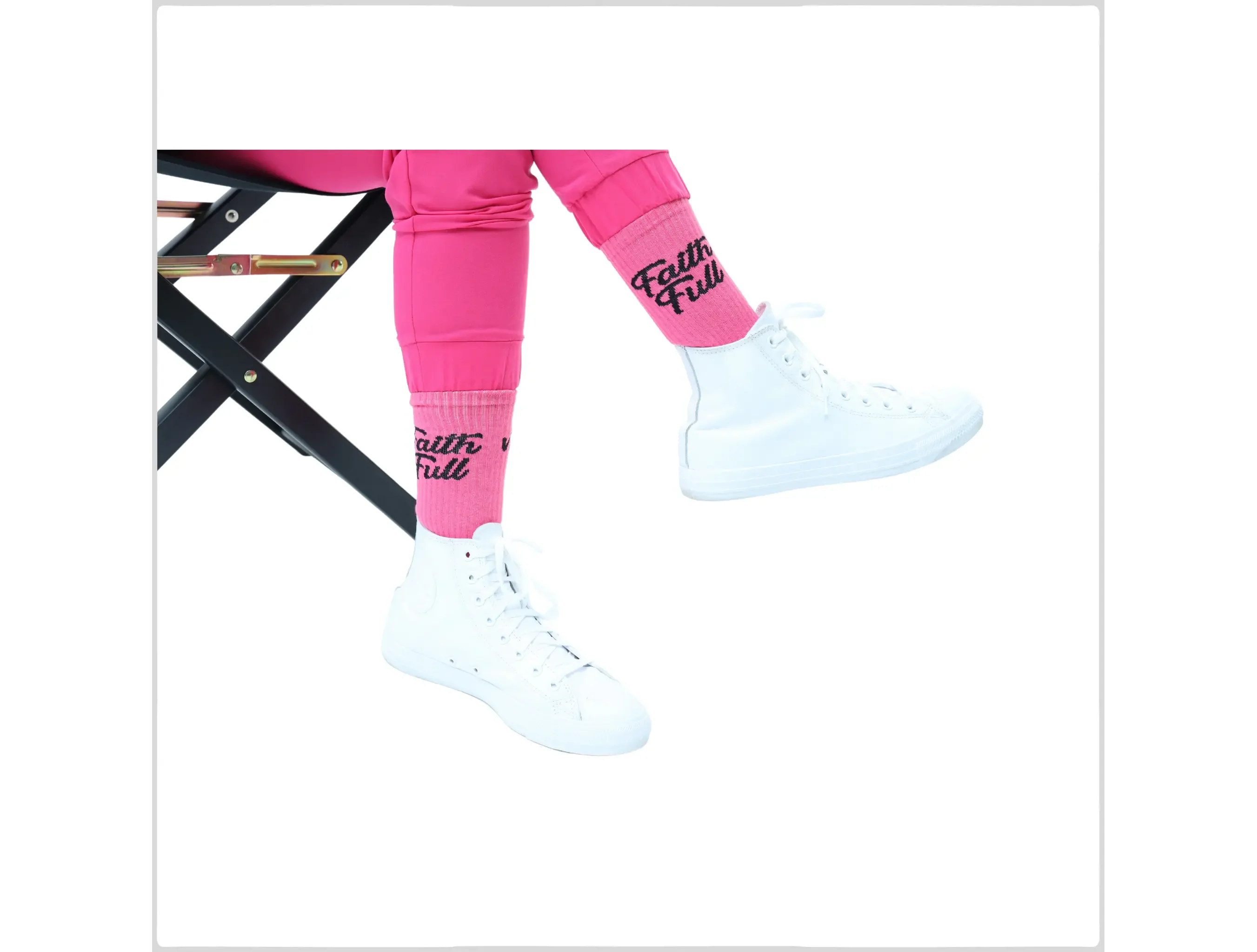 Faithfull hot pink socks
