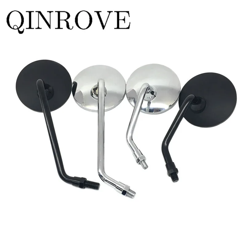 8/10mm Universal Motorcycle Rearview Mirrors Retro Round Side Mirror for Surron Light Bee Honda CB650R NC750X Derbi Senda 50CC