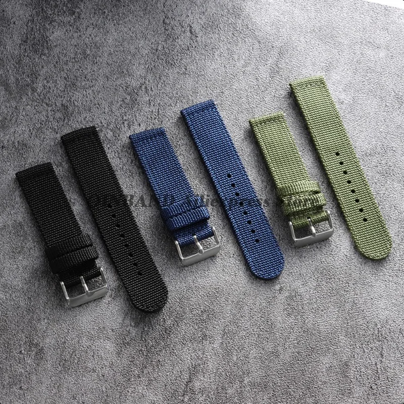 النايلون قماش حزام (استيك) ساعة ل Seiko ل رولكس 18 مللي متر 20/22/24 مللي متر الجيش العسكرية المنسوجة حزام الرجال النساء سوار الإفراج السريع معصمه #5