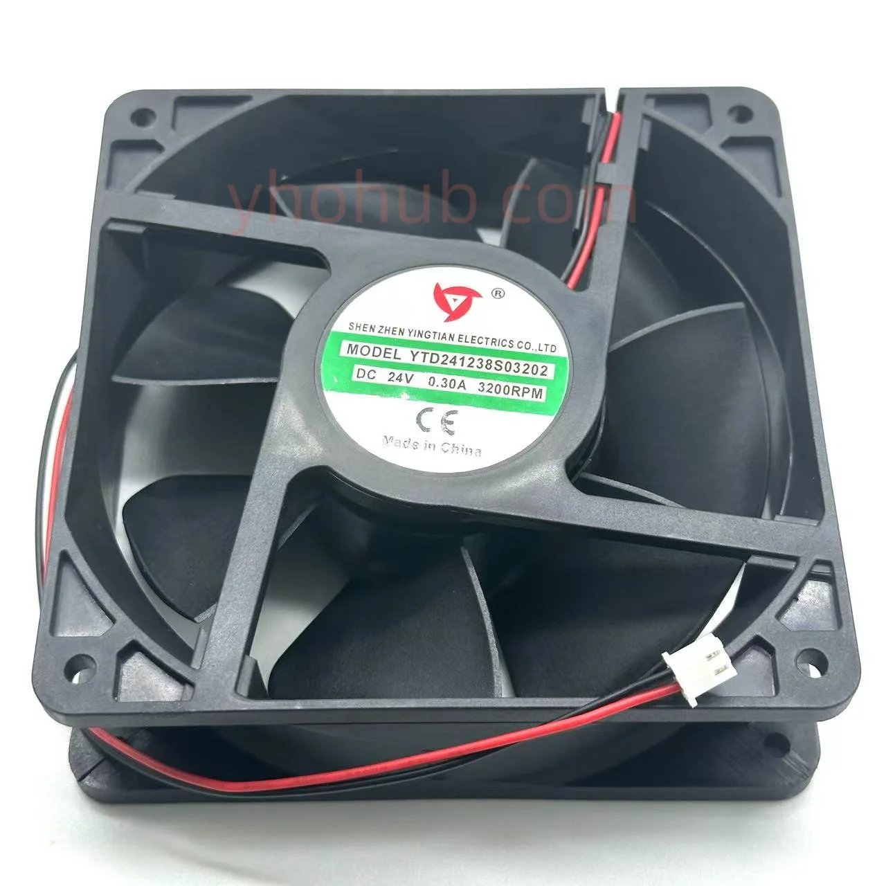 

YTD241238S03202 DC 24V 0.30A 120x120x38mm 2-Wire Server Cooling Fan