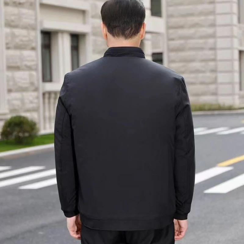 الرجال الحرارية الدافئة جواكت شتوية عادية الصوف بطانة معاطف يندبروف سترة الأعمال عادية سميكة الدافئة في الهواء الطلق المشي ملابس خارجية #4