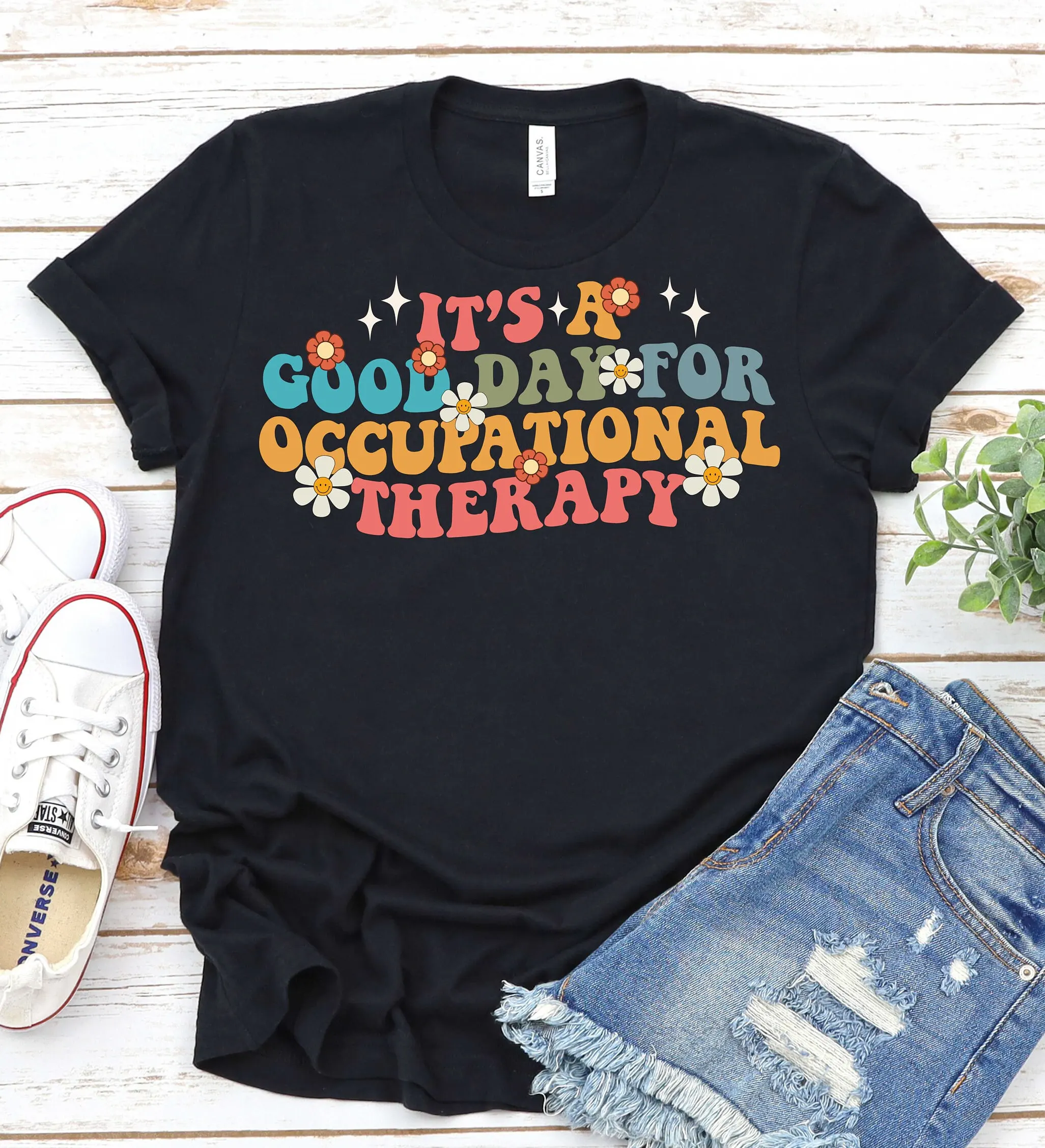 Occupational Therapy T Shirt Retro Ot Therapist Pediatric Assistant Month