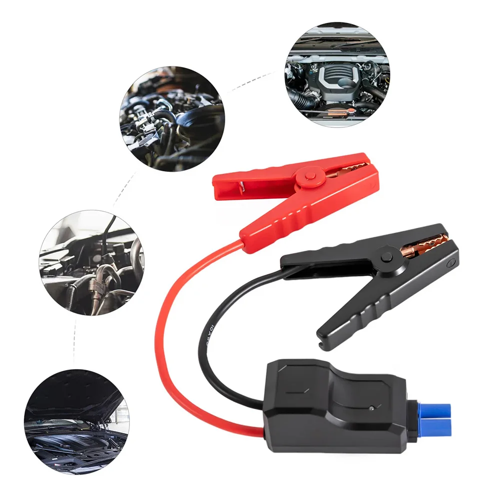 Car Battery Jump Cable 12V-24V Intelligent Clamp Booster Smart Battery Clips Car Power Start Clip Smart Clip Connection Wire