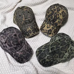 Leopard Print Spice Girl Y2k New Model Baseball Hat Polished Small Wide Brim Trendy Cool American Retro Old Baseball Cap